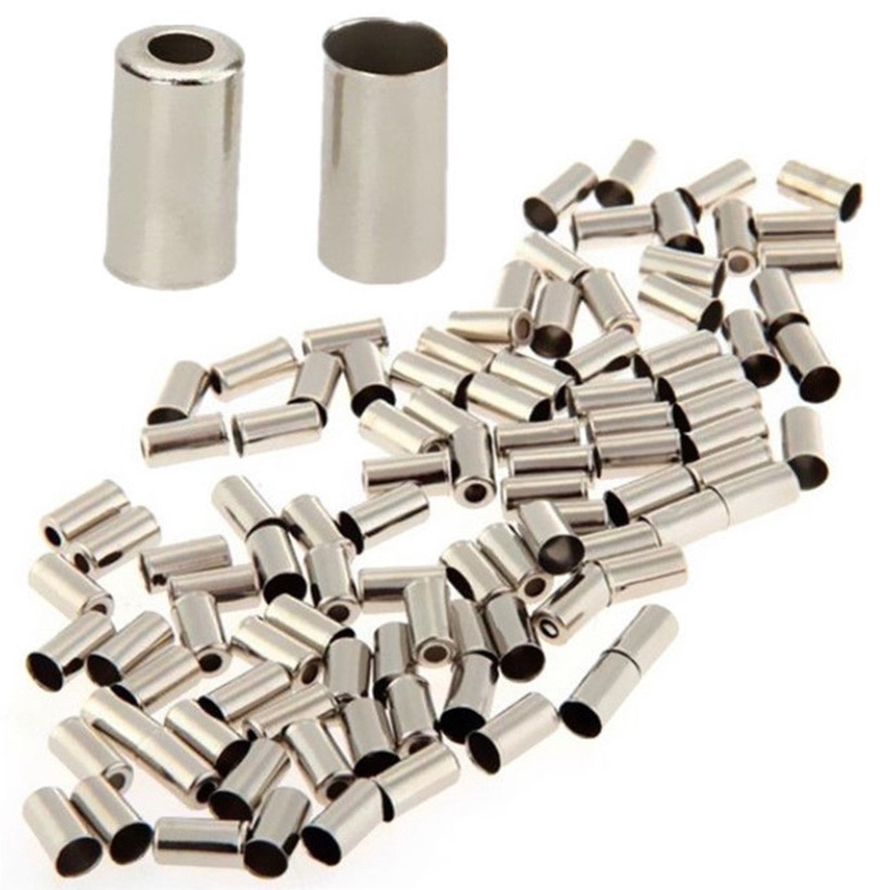 5mm Alloy Brake Ferrules (x24 Pieces) Silver