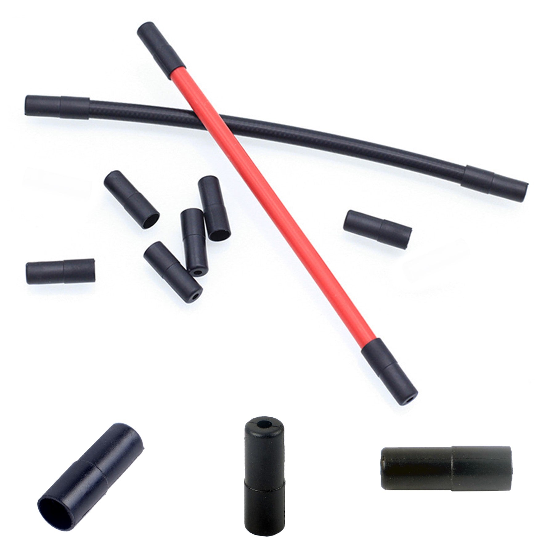 5mm Plastic Brake Ferrules (x24 Pieces) Black